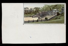 SOUVENIR CARD PPC TERRACES CENTRAL PARK N.Y. cancel OVAL N.Y. TIED 1c COLOMBIAN