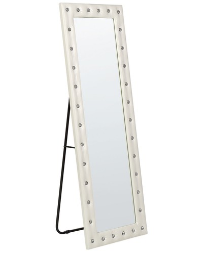 Miroir sur pied cuir - miroir,