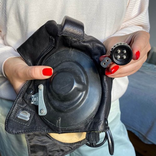 Casque pilote cuir année - cuir,