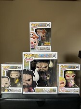 Funko Pop! One Piece Lot- Kaido 1267, Buggy 1276, Crocodile 925, Doflamingo 400
