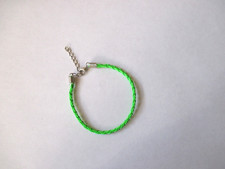 BRACELET TRESSE FLUO - VERT -