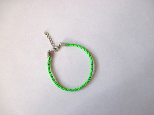 Bracelet tresse fluo vert - fluo,