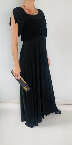 Robe longue franges - longue, à