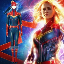 Costume de Cosplay Mme Marvel Captain Marvel Carol Danvers, body Zentai