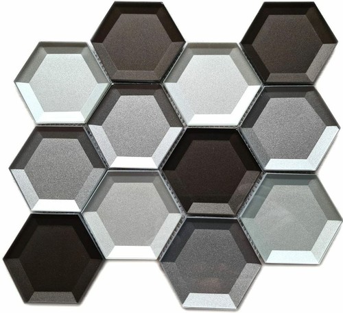 Mosaïque verre hexagonale - en,