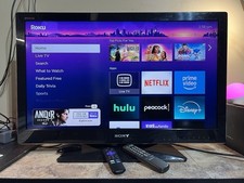 Sony Bravia KDL-32BX310 32" 720p HD LCD Television With Remote & Roku Tv Sticks
