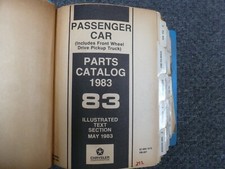 1983 Dodge Aries Coupe Sedan Wagon Parts Catalog Manual Special Custom