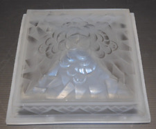 -PLAFONNIER LUSTRE MULLER Frères LUNEVILLE VERRE Pressé Moulé dépoli incolore  D