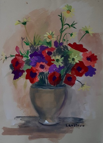Gouache bouquet fleurs still - bouquet,