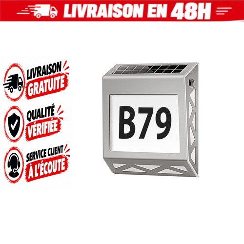 Numéro maison solaire led - numéro,