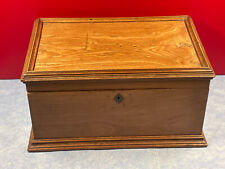 Ancienne boite coffret bois naturel + moulures - sans clef