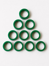 10 Elastiques Silicone Vert