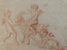 tres beau Dessin Chevre Ange