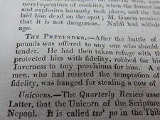 UNICORN  TIBET MAORI tsantsas TANJORE WRECK WELLINGTON   x1  abstract page  1821