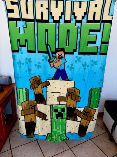 Minecraft plaid doux 100x140 - minecraft,