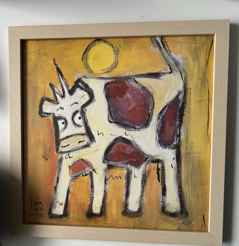 Vanluc affiche encadrée vache - affiche,