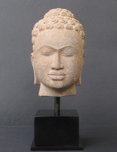 Tête bouddha khmer en - tête, de