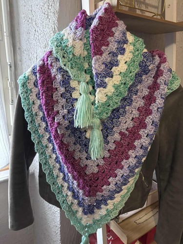 Châle fait main crochet - main, au