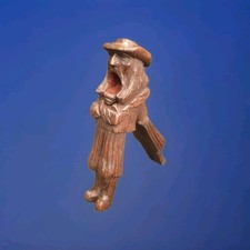 Ancien Casse Noisette Bois Sculpté Breton Art Populaire