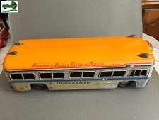 Antique Toy Sheet Metal Bus Bus Silver Arrow France Toys Vintage Mechanism FJ