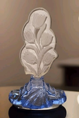 Blue glass art deco style - blue,