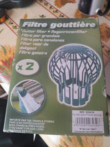 Filtre gouttière boule - gouttière,