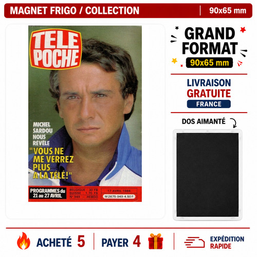 Magnet michel sardou 90x65 - sardou,