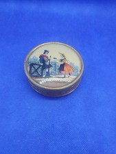 Ancienne boîte à bonbons / dragées – tôle lithographiée – scène romantique –...