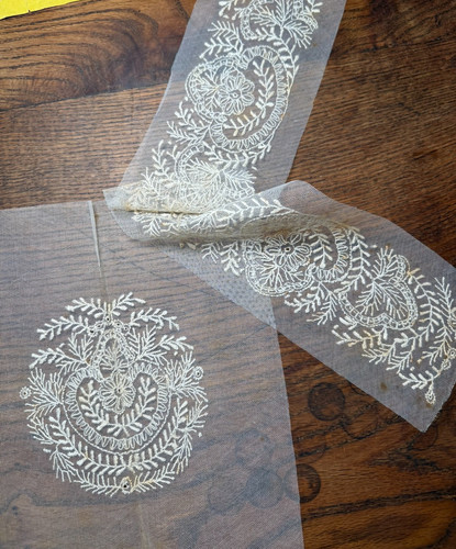 Dentelle ancienne fond - dentelle, de