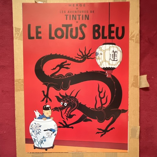 Hergé tintin poster couleur - tintin,