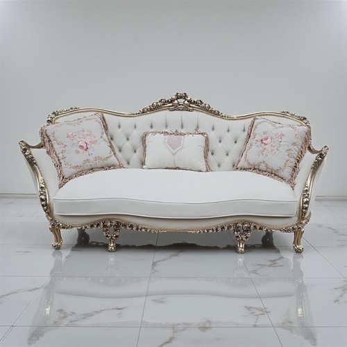 Ensemble salon louis - ensemble, blanc