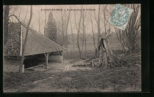 Old postcard Sucy-en-Brie, La Fontaine de Villiers 1907 