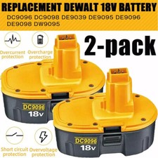 2X Batterie 4600mAh 18 Volt XRP pour Dewalt DC9096 NI-MH DE9503 DE9096 DE9095 FR
