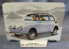 SUBARU 360 STANDARD SEDAN: METAL PLATE - Martel coffees. Mota Cafes. 1965 year
