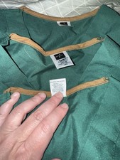 Medline Medium Unisex Scrub Tops: 3 Color Coded Collar Set