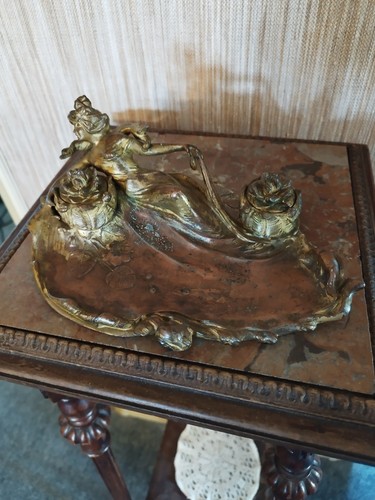 Encrier double art nouveau - double,