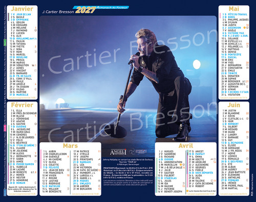 Calendriers 2027 johnny - 2027,