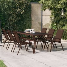 Table de Jardin Noir 180x80x70