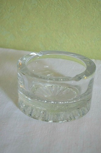 Cendrier rond cristal daum - rond,