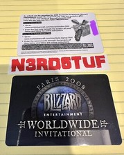 World of Warcraft: PARIS BLIZZCON 2008 TYRAEL HILT Card - Unscratched WWI Mini
