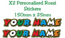 Custom Personalised "THE DOCTOR" Rossi Text Decals Stickers - Your Name 