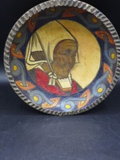 BRETAGNE  CELTIQUE  QUIMPER  PAUL FOUILLEN  COUPE BOIS  FEMME COIFFE  SIGNEE