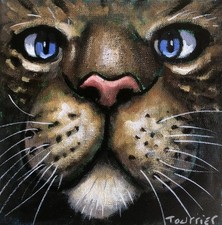 Tableau Portrait Chat Tourrier