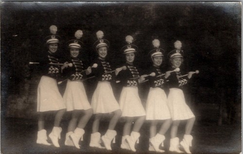 Rppc majorettes c1950s with - majorettes,