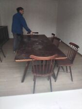 TABLE BOIS MASSIF EN NOYER 180