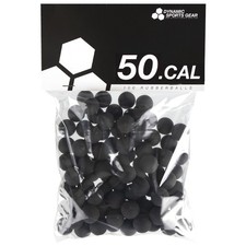 Cal. 50 Billes De Paintball / Projectiles En Caoutchouc (100 Pièces) - NOIR