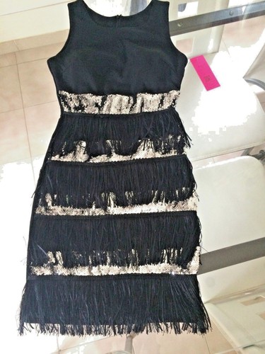 Robe moulante charleston noir - robe,
