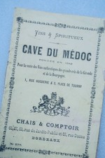 Médoc cave du Médoc vins & spiritueux catalogue 10 x 14,5 cm