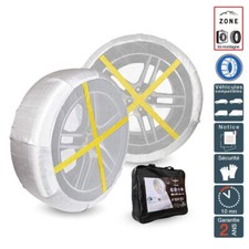Chaine à neige textile Homologuées loi montagne pour pneu 205/40R16 Polaire