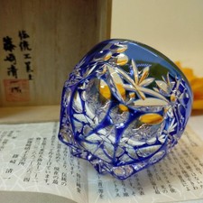 Edo Kiriko Glass Guinuki Shinozaki Seiichi MultiSpot Used